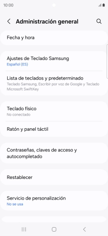 Pulsa Fecha y hora.