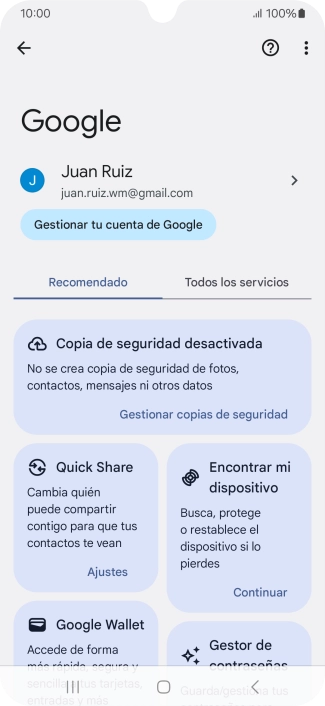 Pulsa Encontrar mi dispositivo.