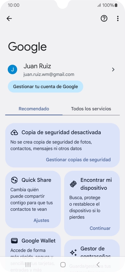 Pulsa Encontrar mi dispositivo.