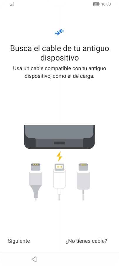Pulsa ¿No tienes cable?.