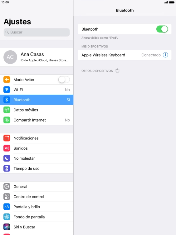 Pulsa la tecla de inicio para terminar y regresar a la pantalla de inicio.