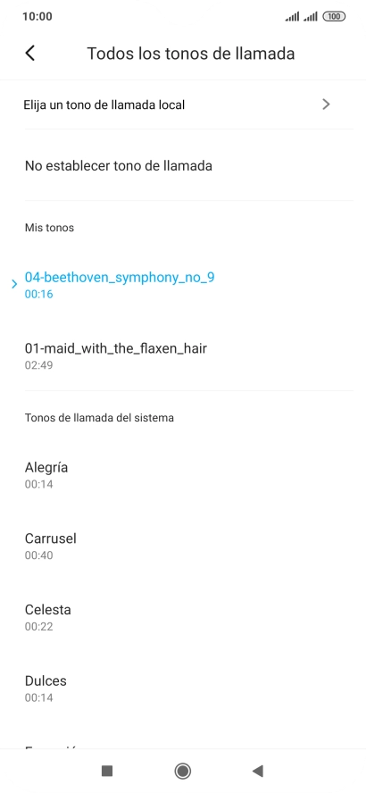 Pulsa la tecla de inicio para terminar y regresar a la pantalla de inicio.