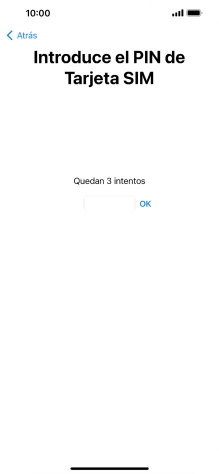 Si es necesario desbloquear la tarjeta SIM, introduce el código PIN y pulsa OK.