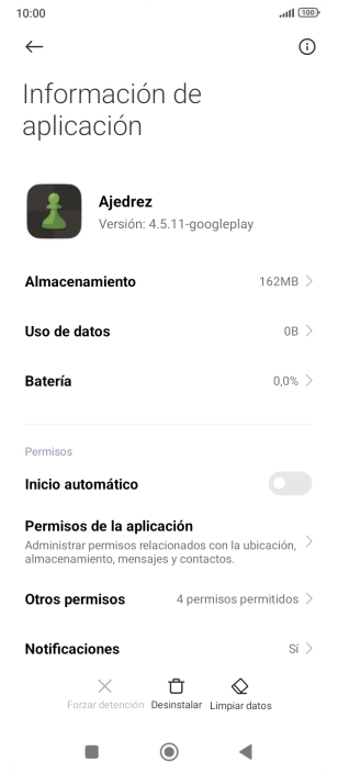 Pulsa Limpiar datos.