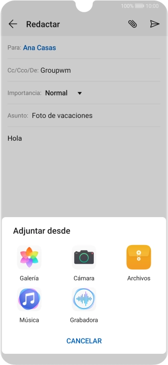 Pulsa Archivos y desplázate a la carpeta deseada.