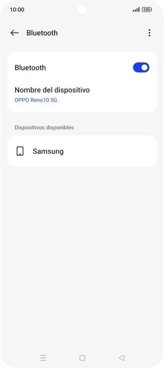 Pulsa el dispositivo Bluetooth deseado y sigue las indicaciones de la pantalla para vincular el dispositivo al teléfono.