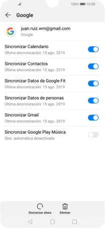 Pulsa la tecla de inicio para terminar y regresar a la pantalla de inicio.