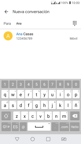 Pulsa el contacto deseado.