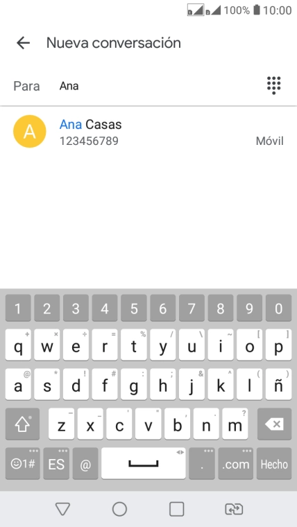 Pulsa el contacto deseado.