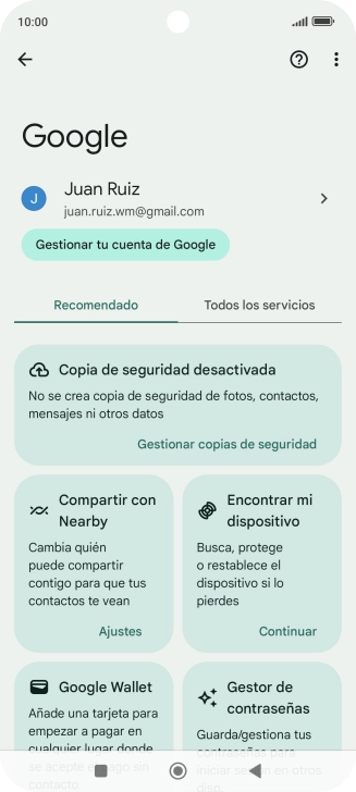 Pulsa Encontrar mi dispositivo.