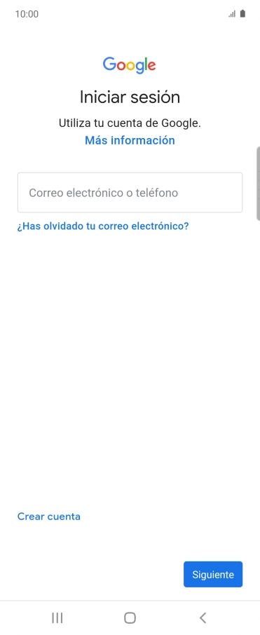 Si no tienes una cuenta de Google, pulsa Crear cuenta y sigue las indicaciones de la pantalla para ver cómo crear una cuenta nueva.