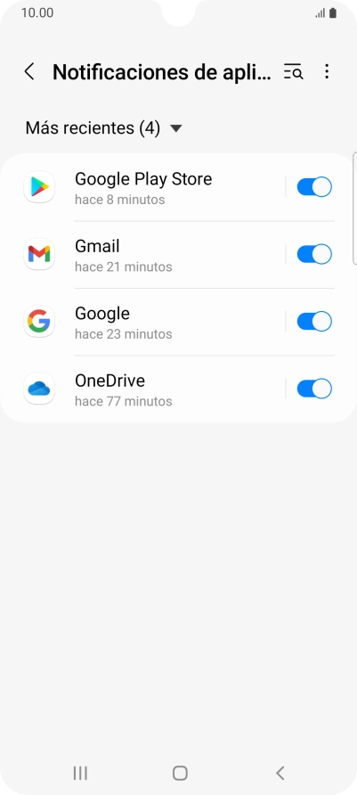Pulsa la lista desplegable.