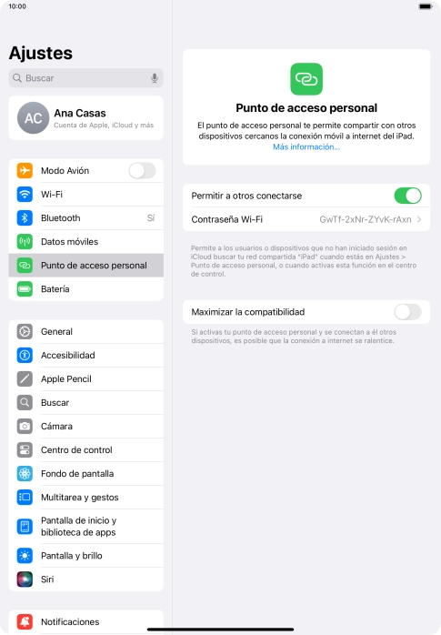 Desliza el dedo hacia arriba desde la parte inferior de la pantalla para terminar y volver a la pantalla de inicio.
