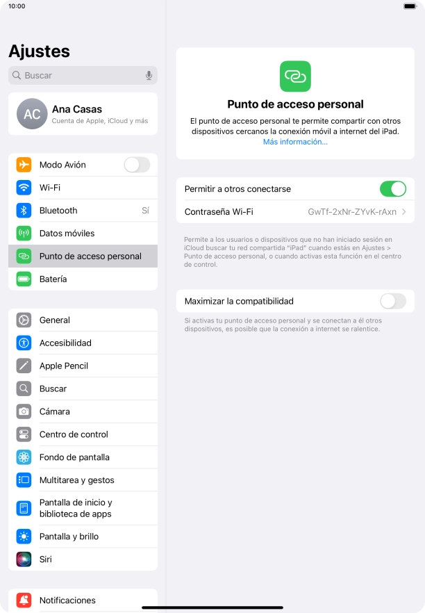 Desliza el dedo hacia arriba desde la parte inferior de la pantalla para terminar y volver a la pantalla de inicio.