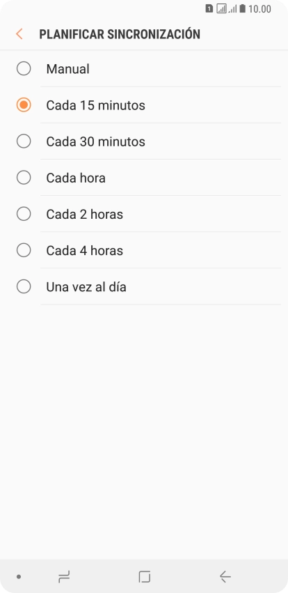 Pulsa el ajuste deseado.