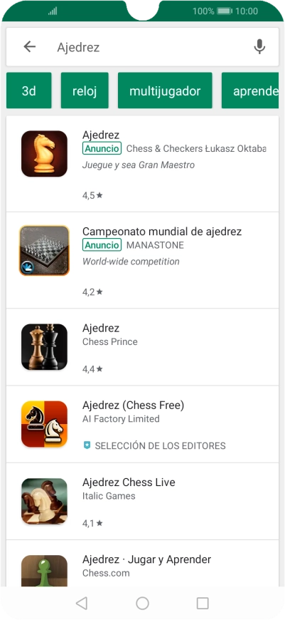 Pulsa la app deseada.