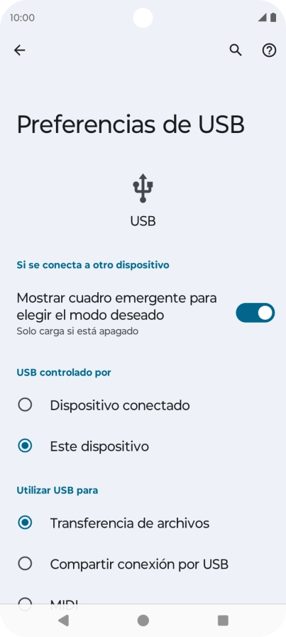 Pulsa Transferencia de archivos.