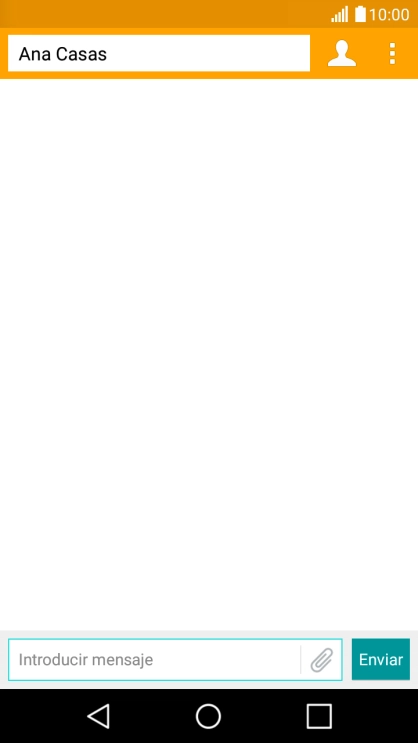 Pulsa en el campo de escritura  y escribe el texto del mensaje corto.