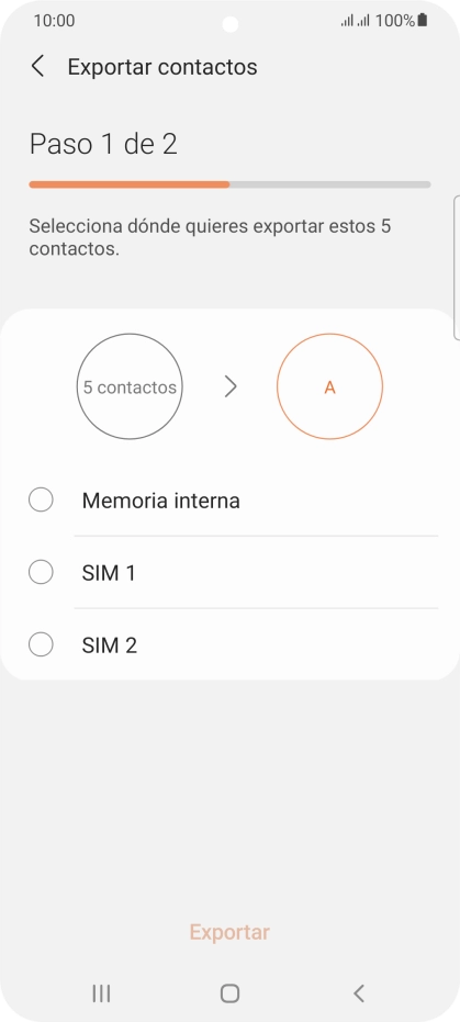 Pulsa el nombre de la tarjeta SIM.