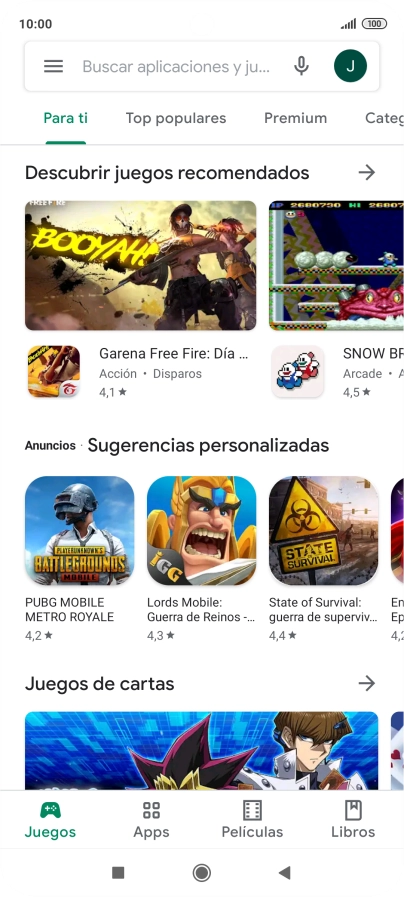 Pulsa en el campo de búsqueda.