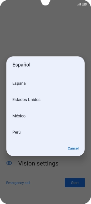 Pulsa la región deseada.