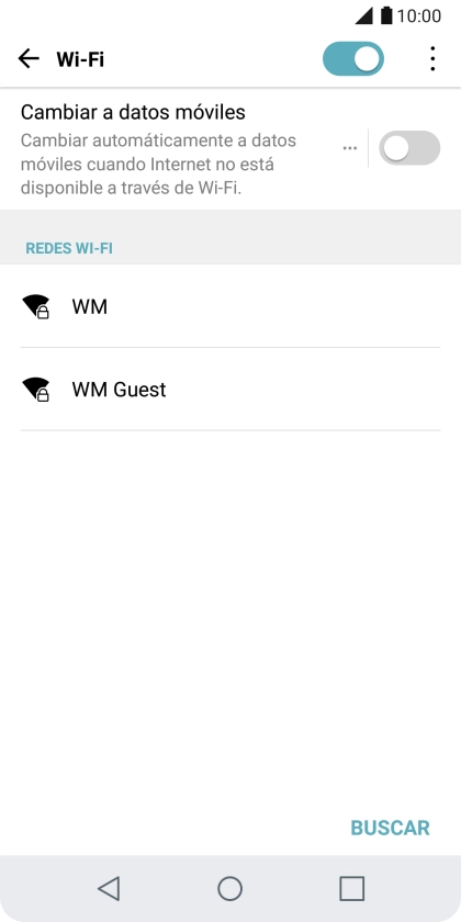 Pulsa la red wifi deseada.