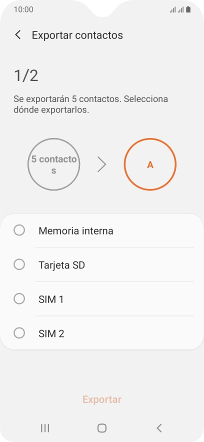 Pulsa la tarjeta SIM deseada.