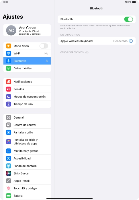 Desliza el dedo hacia arriba desde la parte inferior de la pantalla para terminar y volver a la pantalla de inicio.