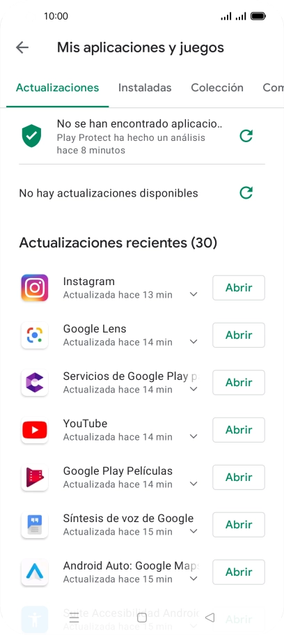 Pulsa Instaladas.