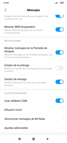 Pulsa Ajustes adicionales.