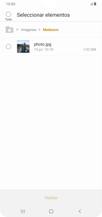 Pulsa el archivo deseado.