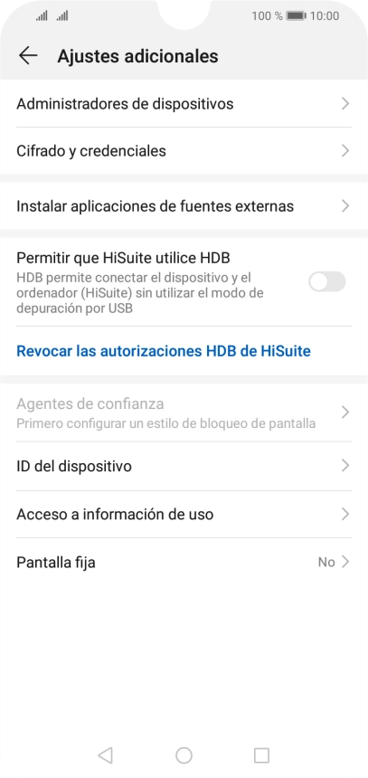 Pulsa Cifrado y credenciales.