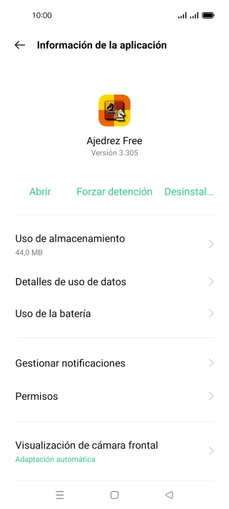 Pulsa Uso de almacenamiento.