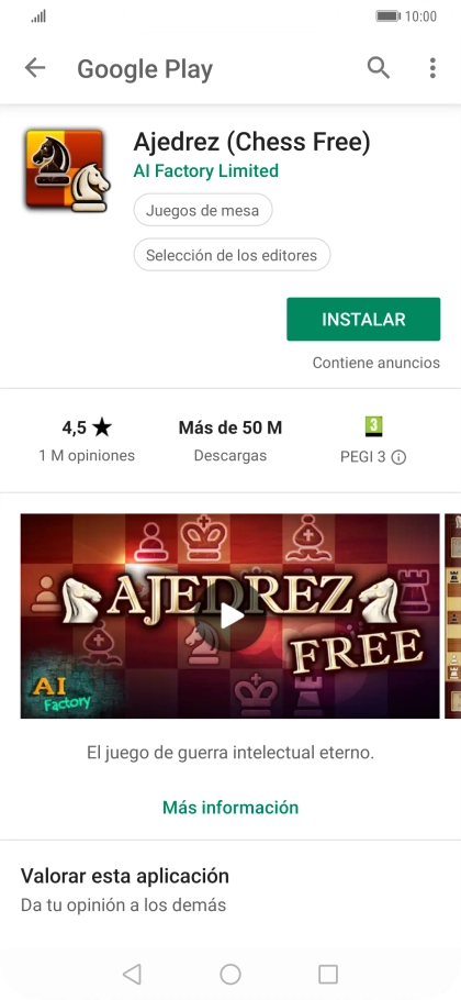 Pulsa INSTALAR y sigue las indicaciones de la pantalla para instalar la app.