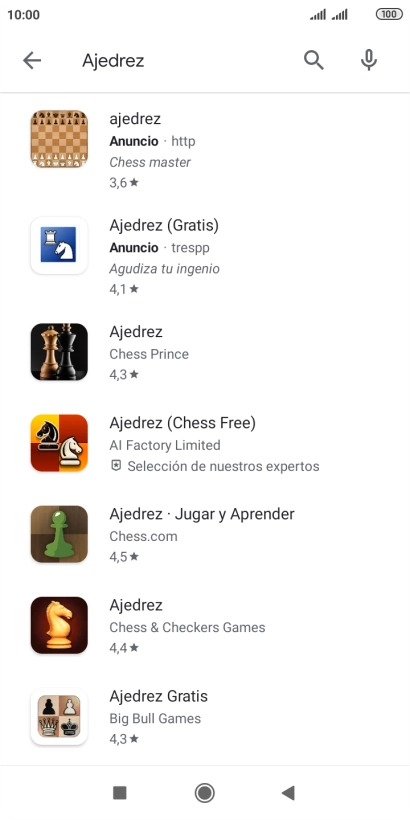 Pulsa la app deseada.