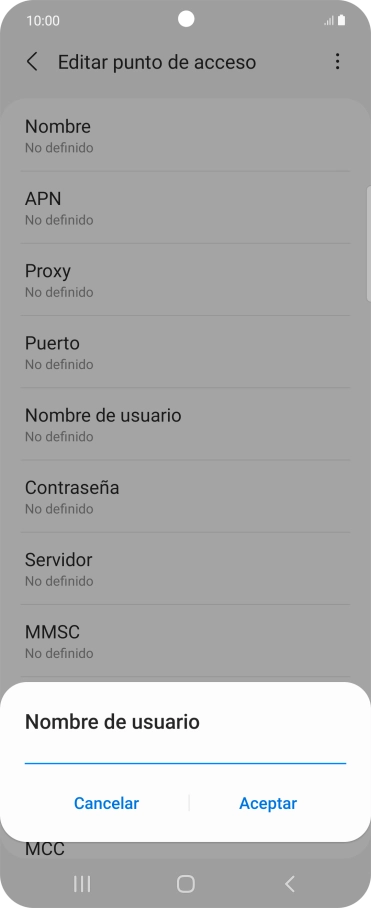 Introduce wap@wap y pulsa Aceptar.