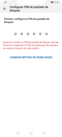 Pulsa CAMBIAR MÉTODO DE DESBLOQUEO.