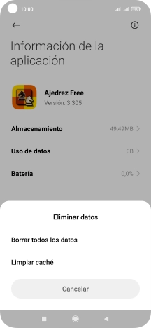 Pulsa Limpiar caché.