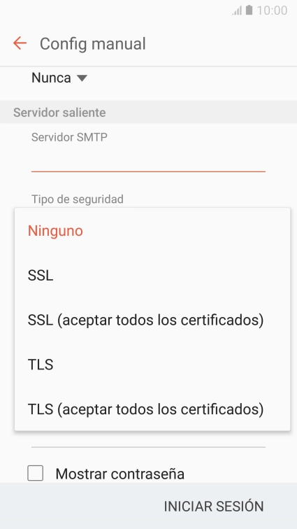 Pulsa Ninguno para desactivar la función.