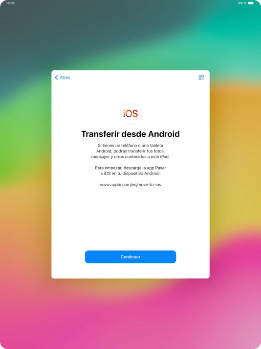 Para transferir contenido a tu tablet, tienes que haber instalado la app 