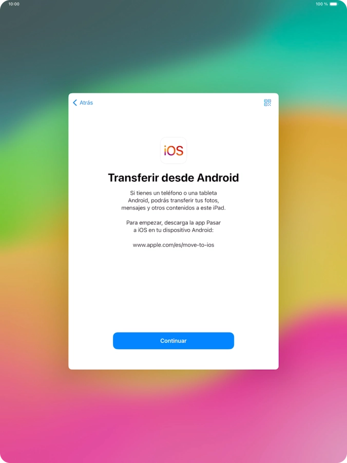 Para transferir contenido a tu tablet, tienes que haber instalado la app 