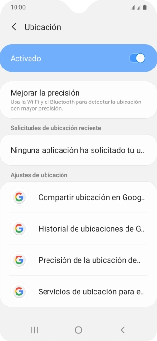 Pulsa Precisión de la ubicación de...