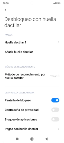Pulsa  el indicador junto a los ajustes deseados para activarlos o desactivarlos.
