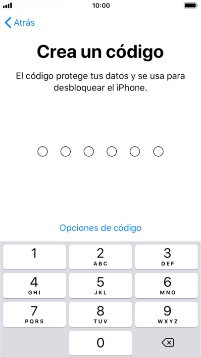 Pulsa Opciones de código.
