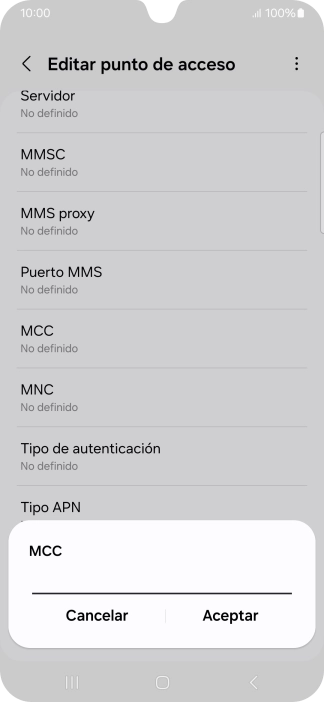 Introduce 214 y pulsa Aceptar.