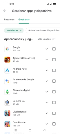 Pulsa la app deseada.