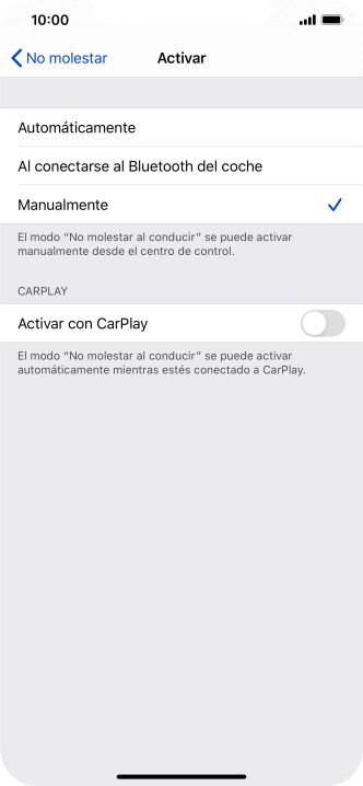 Pulsa el ajuste deseado.
