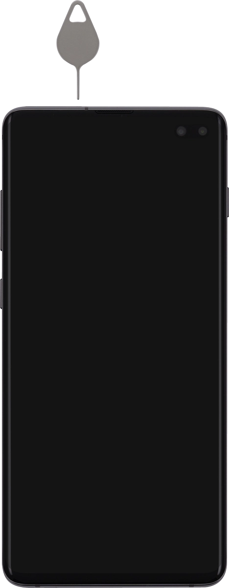 Busca la herramienta de apertura del contenedor de la tarjeta SIM.