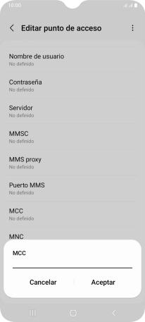 Introduce 214 y pulsa Aceptar.