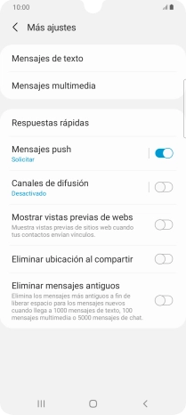 Pulsa Mensajes de texto.
